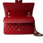 21S Iridescent Red Classic Flap Medium Light Gold Hardware - Image 11