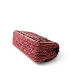 Braided Red / Multicolor Tweed Mini Rectangular Flap Aged Gold Hardware - Image 12
