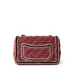 Braided Red / Multicolor Tweed Mini Rectangular Flap Aged Gold Hardware - Image 14
