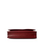 Dark Red Camellia Lambskin Wallet on Chain Silver Hardware - Image 13