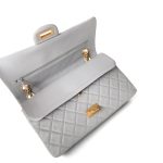 Grey Aged Calfskin Quilted Reissue 225 Flap Antique Gold Hardware - Image 2