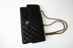 (Rev) Medium Black Caviar Quilted Classic Flap Gold Hardware - Image 19