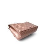 2.55 Rose Gold Grained Calfskin Quilted Medium Double Flap - Image 4