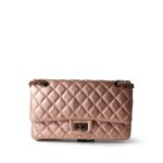 2.55 Rose Gold Grained Calfskin Quilted Medium Double Flap - Image 2