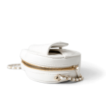 22S White Lambskin Quilted Large Heart Bag Light Gold Hardware - Image 10