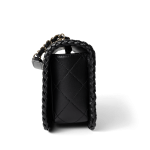 23A Black Lambskin Quilted Full Flap Bag Light Gols Hardware - Image 10