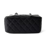 Black Calfskin Quilted Small Cambon Bowler Silver Hardware (Pink Interior) - Image 13