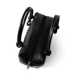 Black Calfskin Quilted Small Cambon Bowler Silver Hardware (Pink Interior) - Image 15