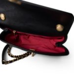 Black Lambskin Quilted Chain Infinity Single Flap Antique Gold Hardware - Image 7