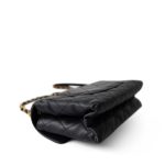 Black Lambskin Quilted Chain Infinity Single Flap Antique Gold Hardware - Image 10
