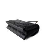 Black Lambskin Quilted Chain Infinity Single Flap Antique Gold Hardware - Image 11