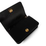 Vintage Black Lambskin Quilted Mini Full Flap Bag Gold Hardware - Image 5