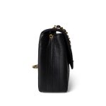 Vintage Black Lambskin Quilted Rounded Flap Gold Hardware - Image 4