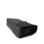 Vintage Black Lambskin Quilted Rounded Flap Gold Hardware - Image 9