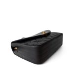 Vintage Black Lambskin Quilted Rounded Flap Gold Hardware - Image 10