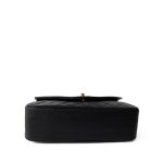 Vintage Black Lambskin Quilted Rounded Flap Gold Hardware - Image 7