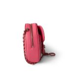 22S Pink Lambskin Quilted Large Heart Bag Light Gold Hardware - Image 5