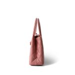 Shiny Aged Calfskin Quilted Nano Kelly Shopper Coral Pink - Image 5