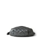 Metallic Calfskin Quilted Banane Waist Bag Ruthenium Hardware - Image 3