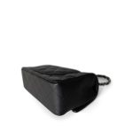 17B Black Caviar Quilted Mini Rectangular Flap Silver Hardware - Image 11