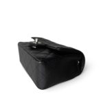 17B Black Caviar Quilted Mini Rectangular Flap Silver Hardware - Image 4