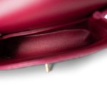 Small / Old Mini Burgundy Python Coco Handle Aged Gold Hardware - Image 7