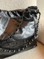 So Black Calfskin Quilted Drawstring 22 Bag small Black Hardware - Image 4