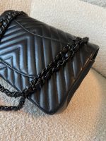 So Black Lambskin Chevron Medium Classic Flap - Image 5