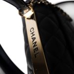 Trendy CC Black Lambskin Quilted Small Light Gold Hardware - Image 13