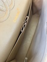 Vintage Beige Lambskin Quilted Classic Flap Medium GHW - Image 6