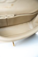 Vintage Beige Lambskin Quilted Classic Flap Small Gold Hardware - Image 11