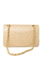 Vintage Beige Lambskin Quilted Classic Flap Small Gold Hardware - Image 2