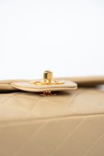 Vintage Beige Lambskin Quilted Classic Flap Small Gold Hardware - Image 14