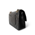Vintage Black Lambskin Quilted Classic Flap Medium Gold Hardware - Image 15