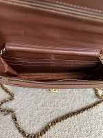 Vintage Brown Caviar Wallet On Chain AGHW - Image 10