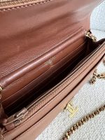 Vintage Brown Caviar Wallet On Chain AGHW - Image 12