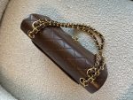 Vintage Brown Lambskin Quilted Classic Flap Small GHW - Image 18