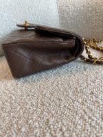 Vintage Brown Lambskin Quilted Classic Flap Small GHW - Image 10