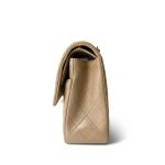 Vintage Dark Beige Classic Flap Medium Gold Hardware - Image 4