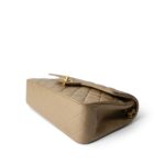 Vintage Dark Beige Classic Flap Medium Gold Hardware - Image 7