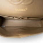 Vintage Dark Beige Classic Flap Medium Gold Hardware - Image 13
