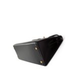 Vintage Kelly Sellier 32 Black Box Calfskin Gold Plated F Square Stamp - Image 4