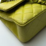 Vintage Neon Green Lambskin Quilted Classic Flap Medium - Image 13