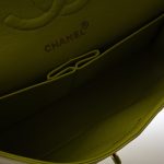 Vintage Neon Green Lambskin Quilted Classic Flap Medium - Image 18