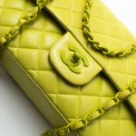 Vintage Neon Green Lambskin Quilted Classic Flap Medium