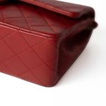 Vintage Red Lambskin Quilted Classic Flap Medium Gold Hardware - Image 16