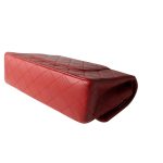 Vintage Red Lambskin Quilted Classic Flap Medium Gold Hardware - Image 3