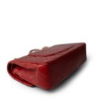 Vintage Red Lambskin Quilted Medium Classic Flap Gold Hardware - Image 12