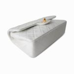 Vintage White Lambskin Quilted Classic Flap Small Gold Hardware - Image 8