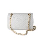 Vintage White Lambskin Quilted Classic Flap Small Gold Hardware - Image 11